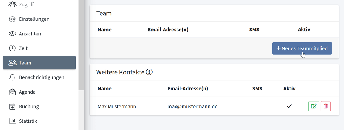 Erinnerungen per SMS